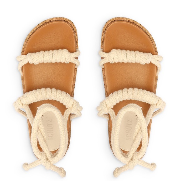 SCHULTZ Nagie Ankle‎ Tie Platform Sandals - Picture 1 of 12